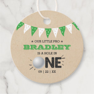Hole In One Boys Golf 1st Birthday Par-tee Favour Tags