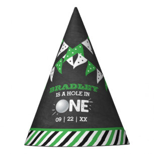 Hole In One Boys Golf 1st Birthday Par-tee Party Hat