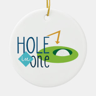 Hole in One Ceramic Tree Decoration