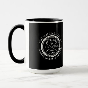Hole in One Classic Black and White Golf Mug