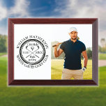Hole in One Classic Personalised Photo Golfer Golf Award Plaque<br><div class="desc">Personalise the golfer's photo,  name,  location hole number and date to create a great keepsake to celebrate that fantastic hole in one golf award. Designed by Thisisnotme©</div>