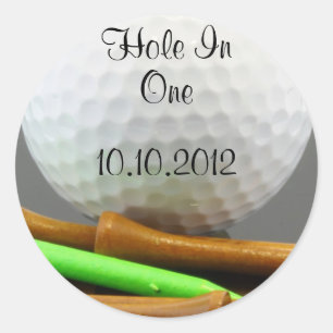 Hole In One Classic Round Sticker