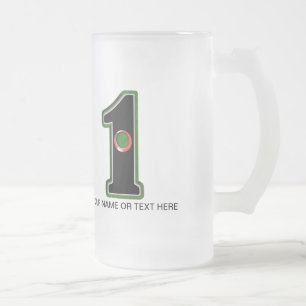 Hole in One Customisable Frosted Glass Beer Mug