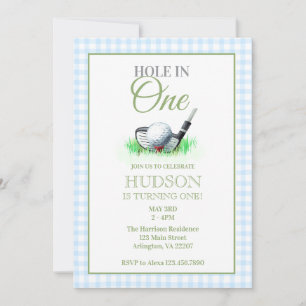 Hole in One First Birthday Invitation – Golf Theme