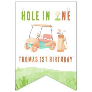 Hole In One First Birthday Party Bunting