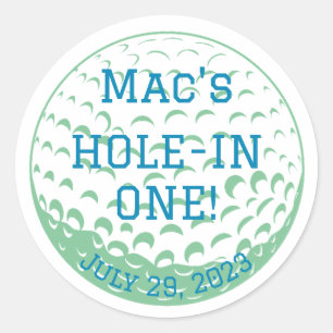 Hole-in One First Birthday Theme Stickers