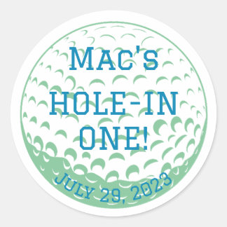 Hole-in One First Birthday Theme Stickers