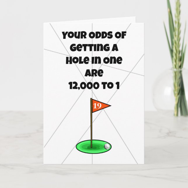 Hole In One Funny Golf Birthday Card (Front)