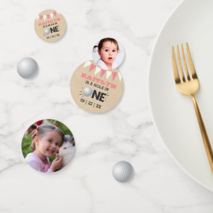 Hole In One Girls Golf 1st Birthday Par-tee Confetti