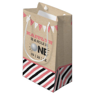 Hole In One Girls Golf 1st Birthday Par-tee Small Gift Bag