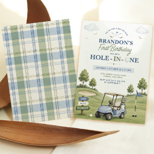Hole in One: Golf 1st Birthday Par-Tee Invitation