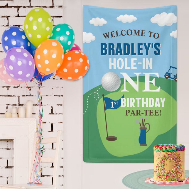 Hole In One Golf 1st Birthday Welcome Banner (Creator Uploaded)