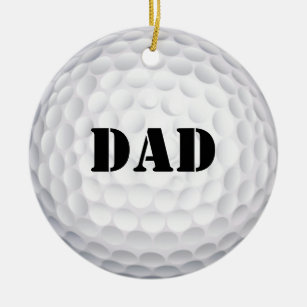 Hole In One! Golf Ball Ceramic Tree Decoration