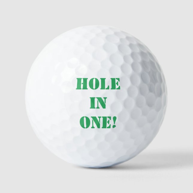 Hole in One golf ball. Golf Balls (Front)