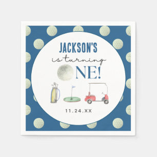 Hole In One Golf Boy Birthday Napkin