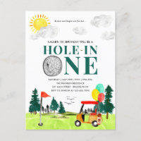 Hole In One Golf Boy Golfing Par-tee 1st Birthday