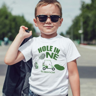 Hole in One Golf first Birthday  Baby T-Shirt