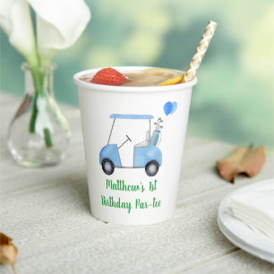Hole In One Golf First Birthday Par-tee Paper Cups