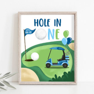Hole in One Golf Par-Tee Boy First Birthday Sign