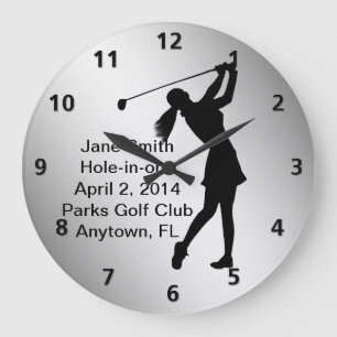 Hole-in-one Golf Swinger Customisable Large Clock