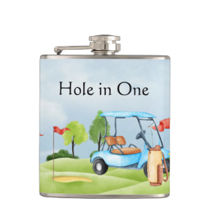 Hole in One Golf Vinyl Wrapped Flask