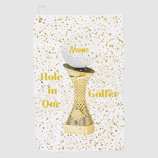 Hole in One Golfer Golf Towel (Front)
