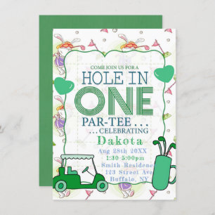 Hole In One Par-Tee Birthday Celebration 1 Invitation