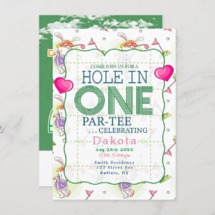 Hole In One Par-Tee Birthday Celebration 7 Invitation