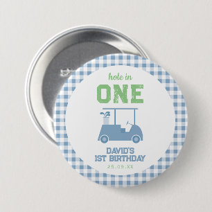 Hole in One Par Tee Boy 1st Birthday 7.5 Cm Round Badge