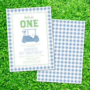 Hole in One Par Tee Boy 1st Birthday Invitation