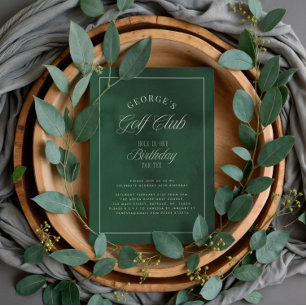 Hole-in-One Par-tee Elegant Golf Birthday party Invitation