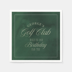 Hole-in-One Par-tee Elegant Golf Birthday party Napkin