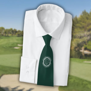 Hole in One Personalized Emerald Green Golf Tie