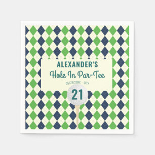 Hole in Par-Tee Any Age Golf Mastered Birthday Napkin