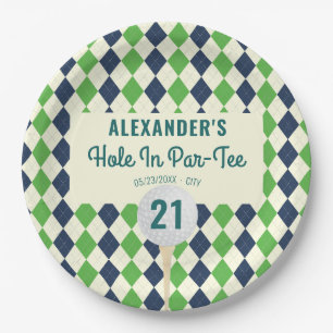 Hole in Par-Tee Any Age Golf Mastered Birthday Paper Plate