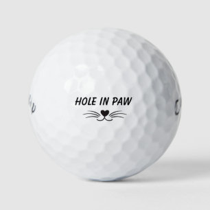 'Hole in Paw' Pet Parents Playful Animal Lovers Golf Balls