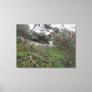 Hole in the Rock Wall Canvas Print