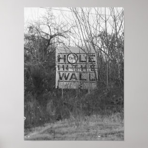 Hole in the wall photo poster