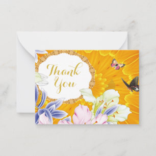 Hole Of Sunflower Thank You Card
