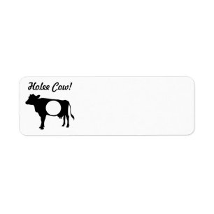 Holee Cow Return Address label