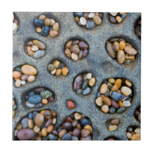 Holes filled with pebbles, CA Tile