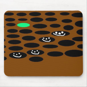 Holes & Green Mouse Mat