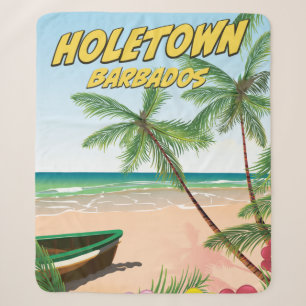 Holetown Barbados Sherpa Blanket
