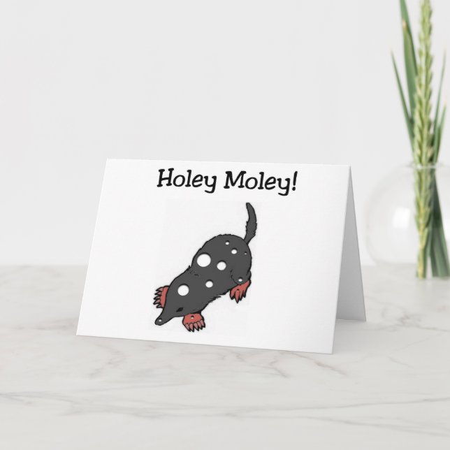 Holey Moley Birthday Card (Front)
