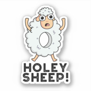 Holey Sheep Funny Animal Pun