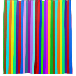 HOLI coloured Stripes pattern + your ideas Shower Curtain