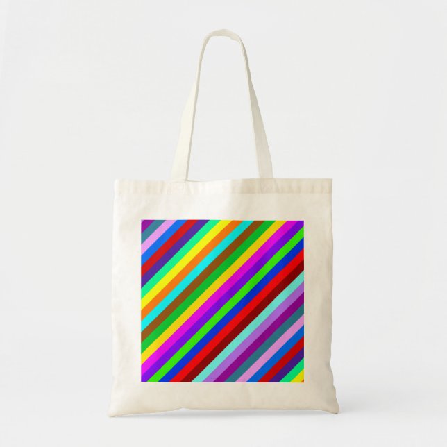 HOLI coloured Stripes pattern + your ideas Tote Bag (Front)