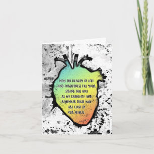Holi Heart Festival of Love and Colour Holiday Card