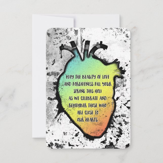 Holi Heart Festival of Love and Colour Invitation (Front)