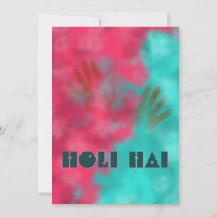 Holi Powder and Hands Invitation